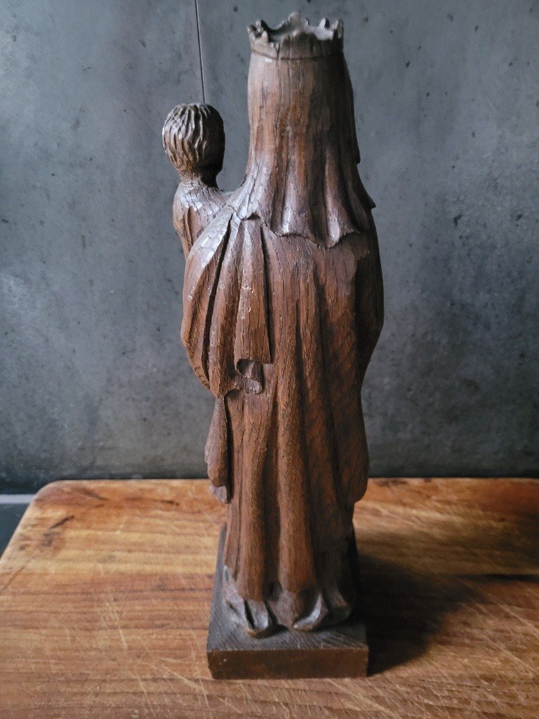  Vierge à l'Enfant en bois sculpté - XVIIIe Siècle-photo-2