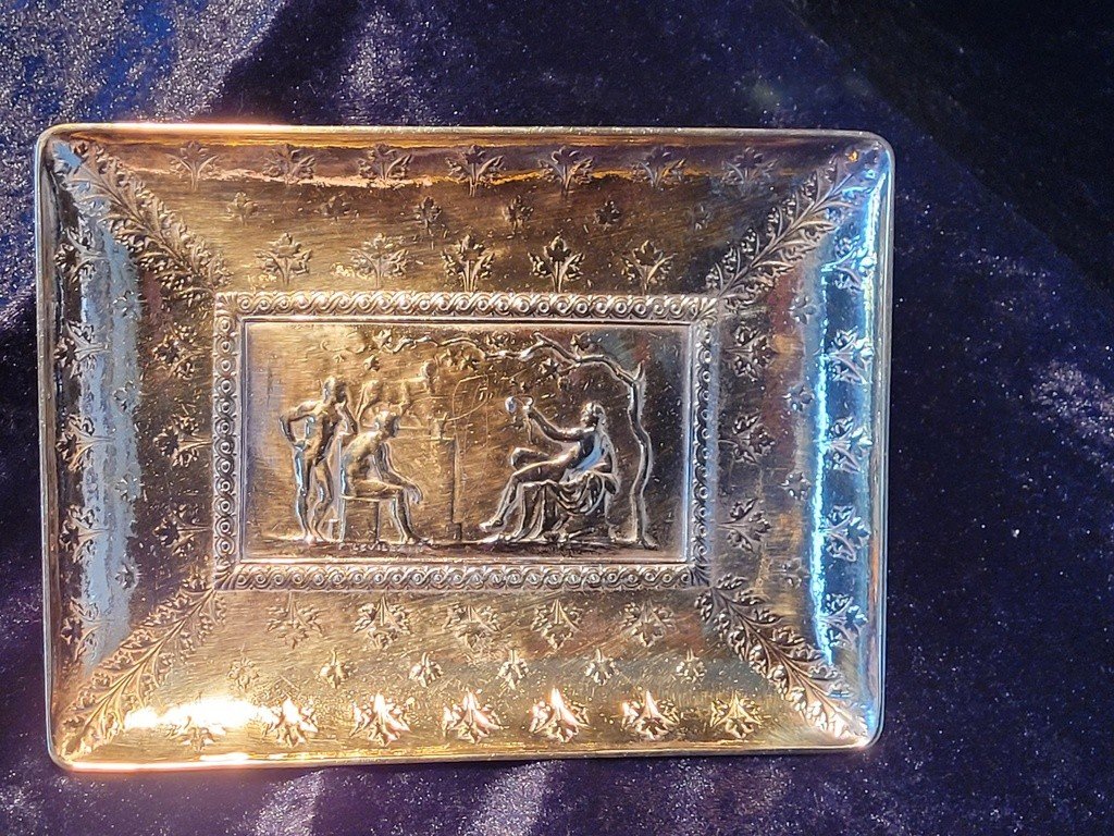  Levillain &amp; Barbedienne - Coupe Vide Poches sur Pi&eacute;douche en Bronze - XIXe Si&egrave;cle -photo-2