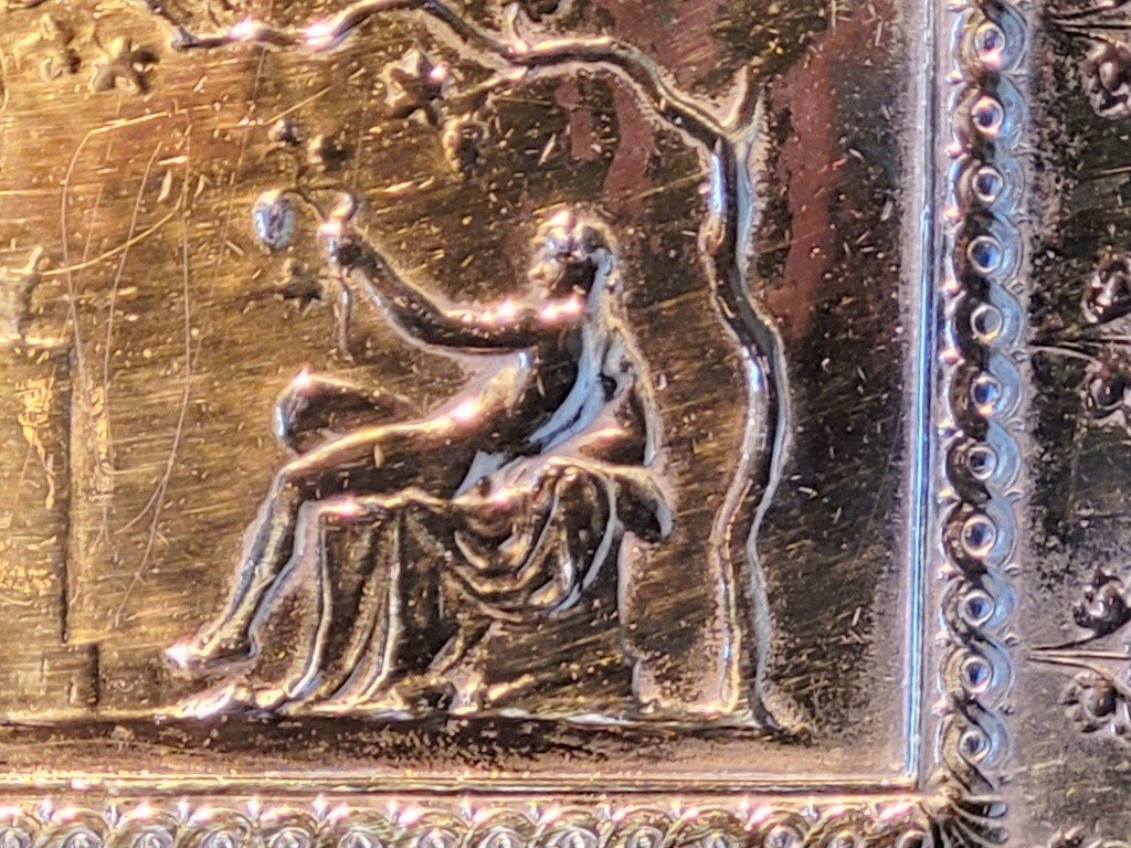  Levillain &amp; Barbedienne - Coupe Vide Poches sur Pi&eacute;douche en Bronze - XIXe Si&egrave;cle -photo-4