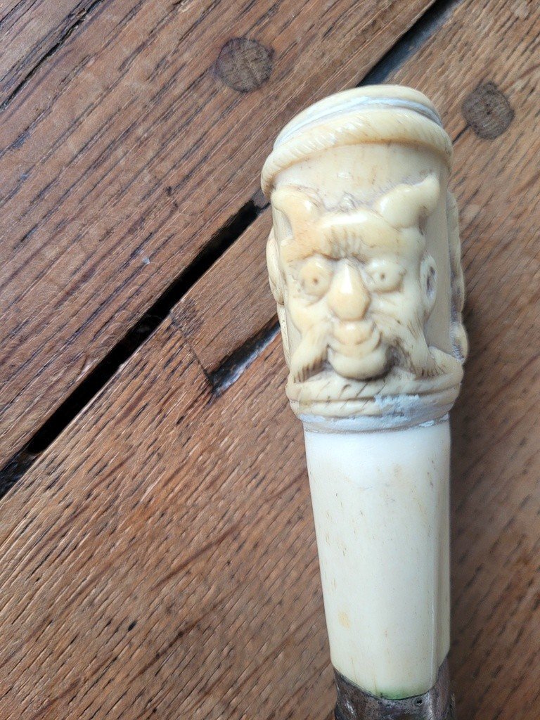 Antique Cane With Carved Knob - 19th Century-photo-3