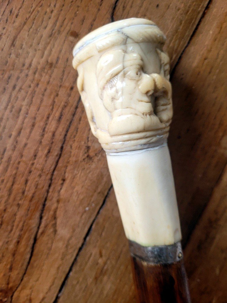 Antique Cane With Carved Knob - 19th Century-photo-1