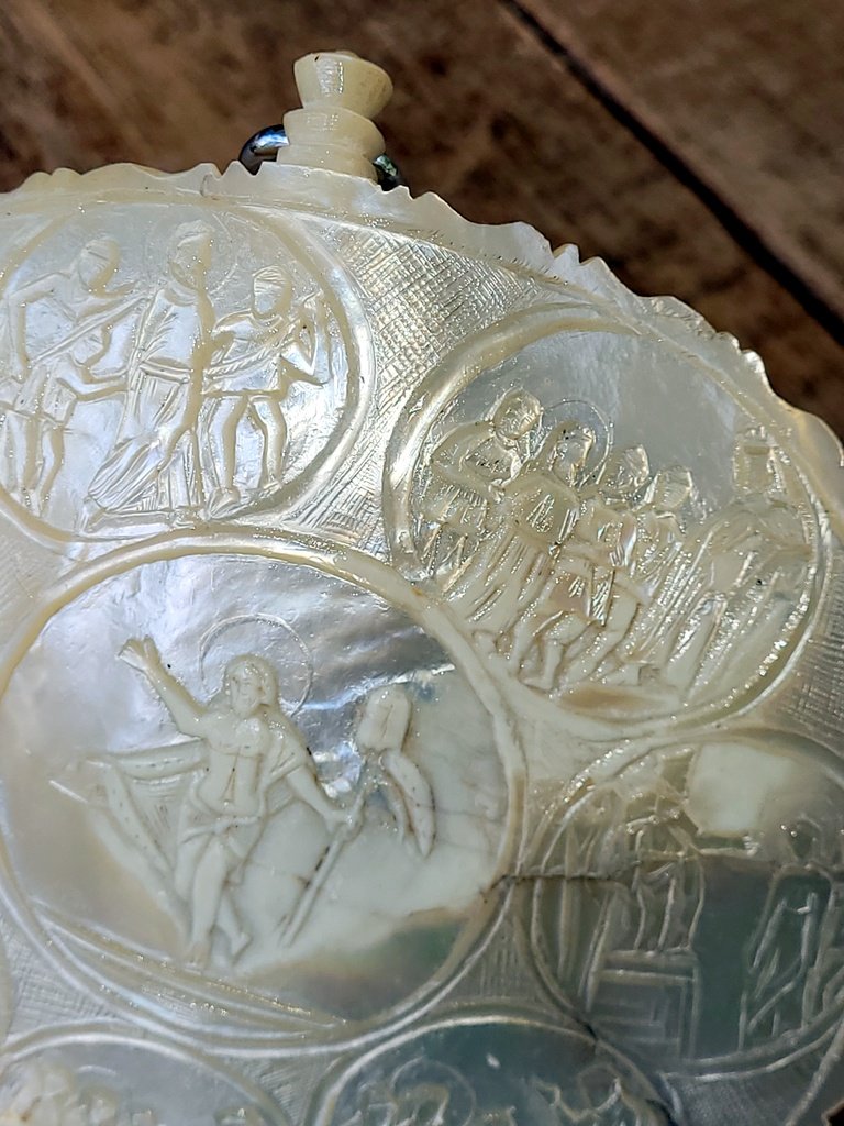  Carved Mother-of-pearl Shell - 19th Century-photo-5