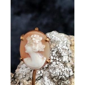  Shell Cameo Mounted In 18k Yellow Gold - 19th Century 