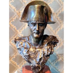  Leonardo Benatov "bust Of Napoleon I" In Bronze Signed - Lost Wax Caster "valsuani"