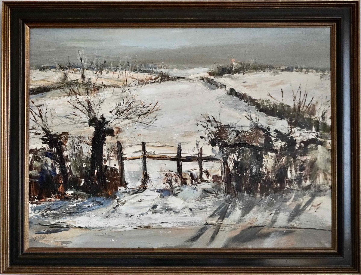 Hiver en bourgogne , 1972 par Georges Laporte (1926-2000)