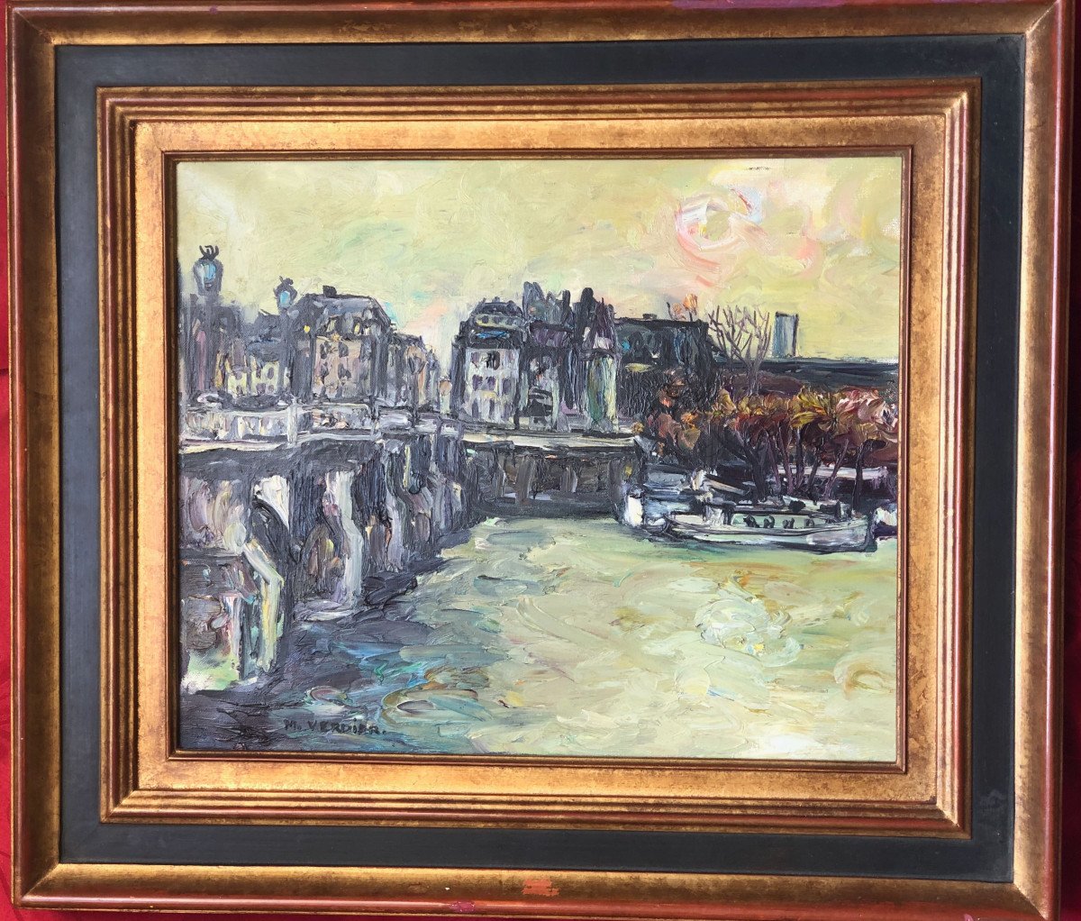 Maurice Verdier,  Paris , Pont Neuf ,  Lumière matinale.-photo-2