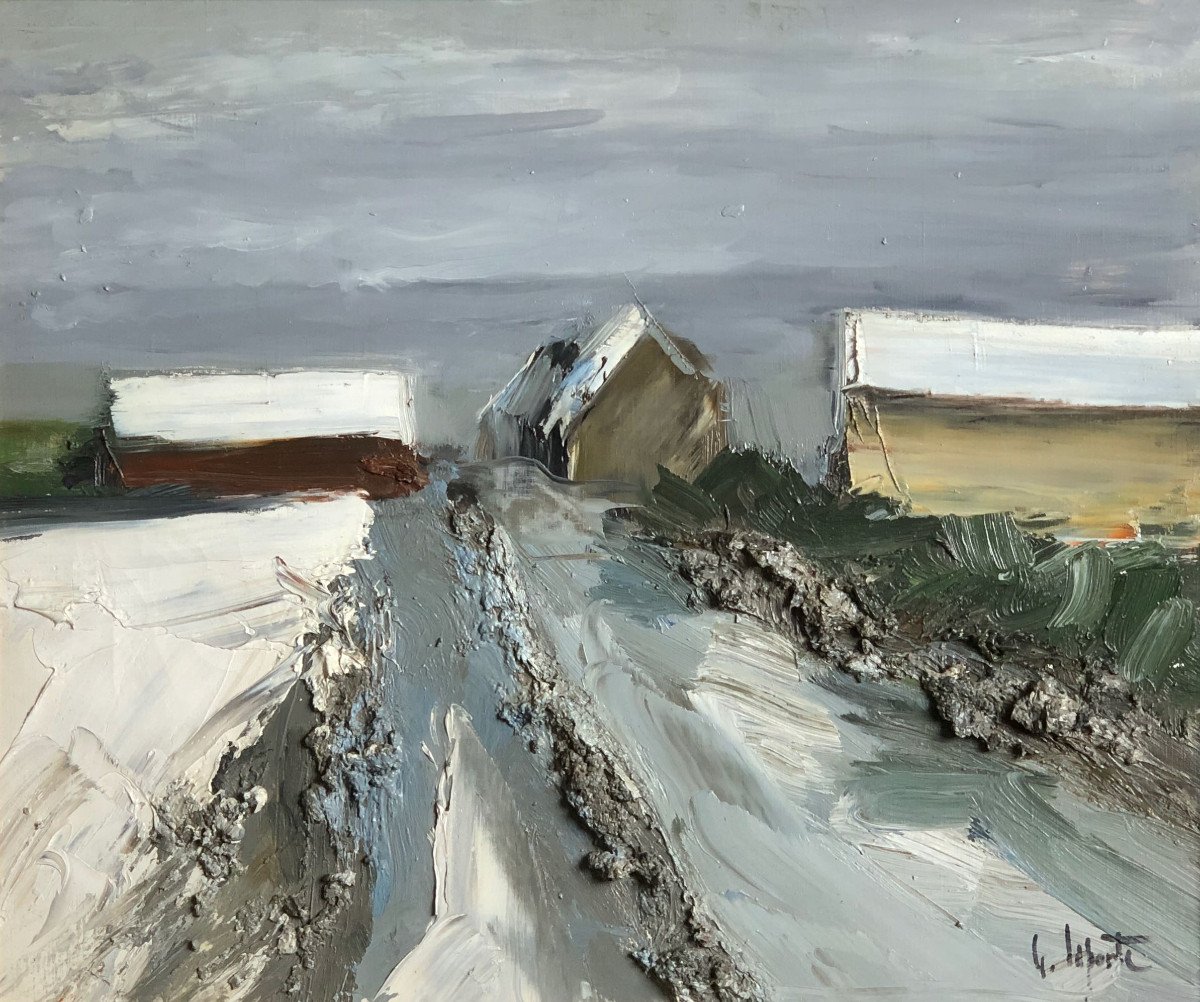 La route sous la neige,  Georges Laporte