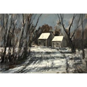 Bourgogne sous la neige. Georges Laporte (1926-2000)