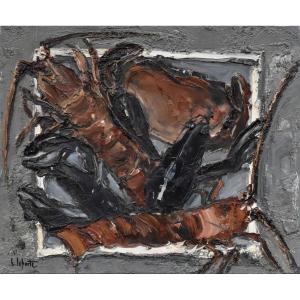 Lobster And Crayfish. Georges Laporte (1926-2000)