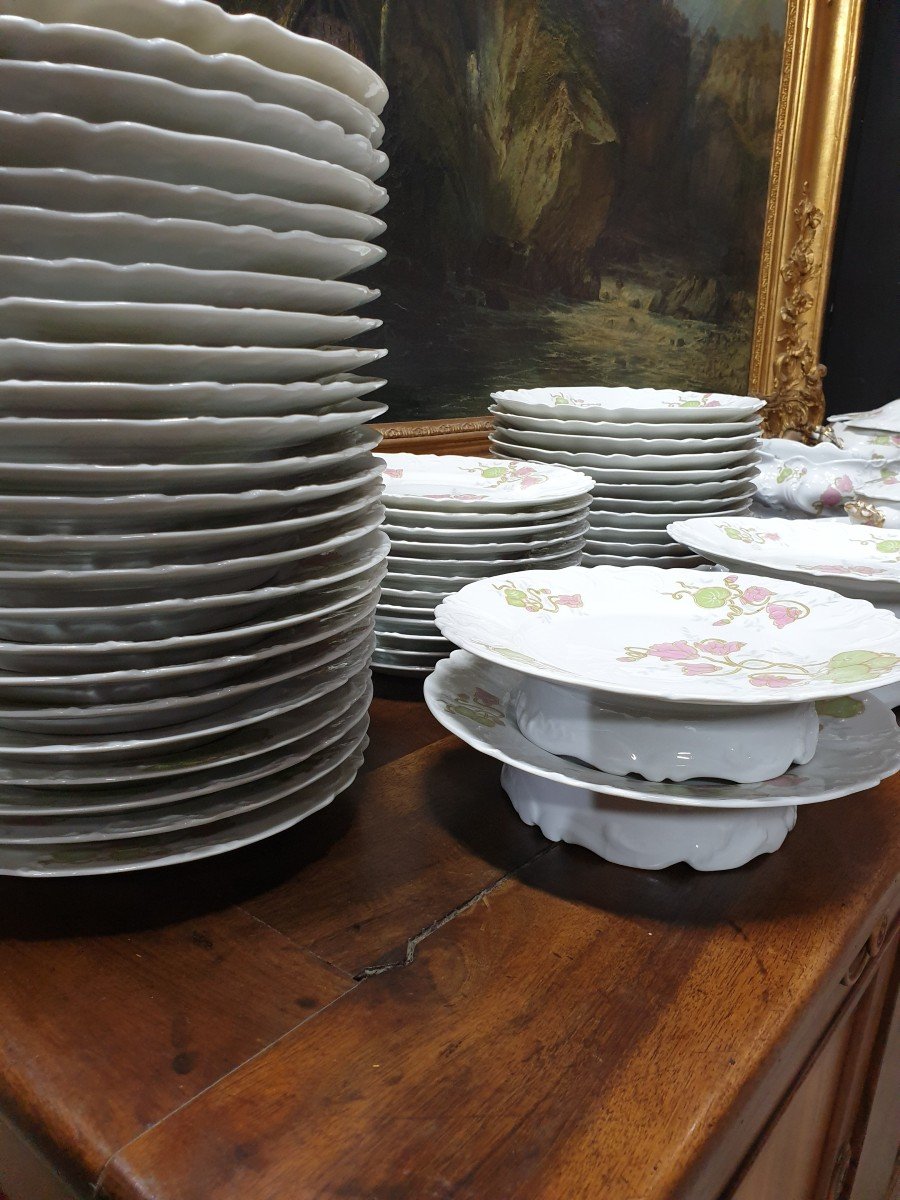 Proantic Service De Table En Porcelaine De Limoges Manufacture L On