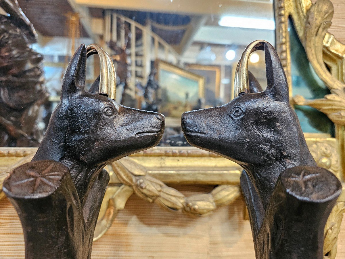 Pair Of Zoomorphic Andirons