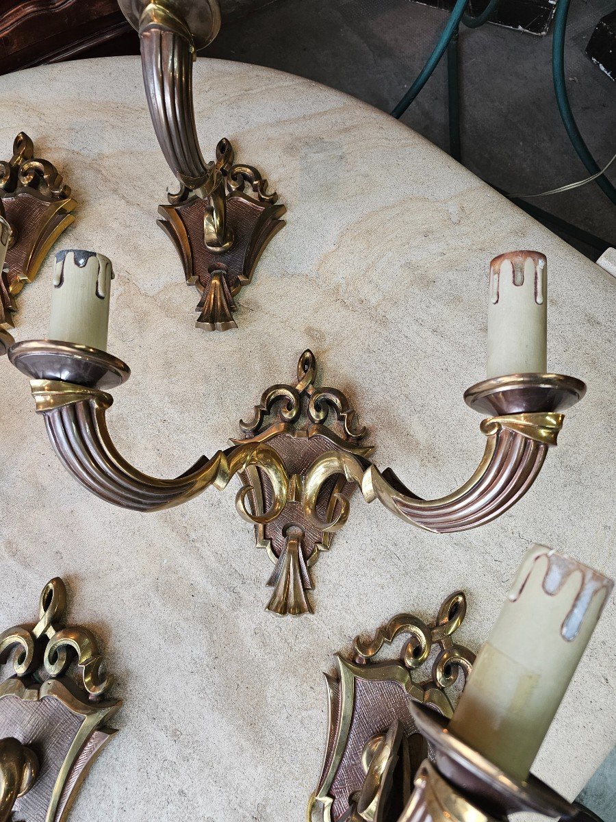 Set Of 7 40s Style Wall Lights-photo-2