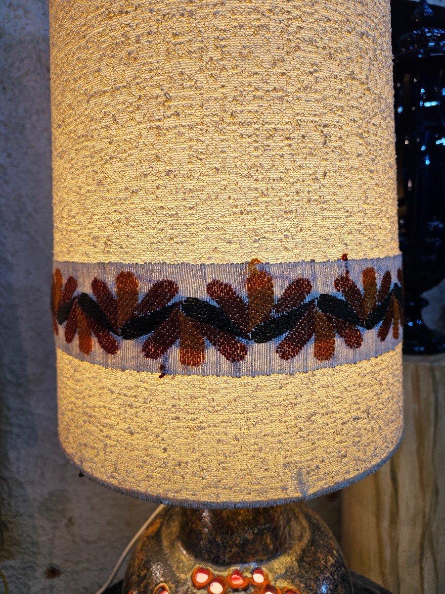 Importante Lampe En Céramique Ajourée Modèle Corail,  Accolay -photo-1