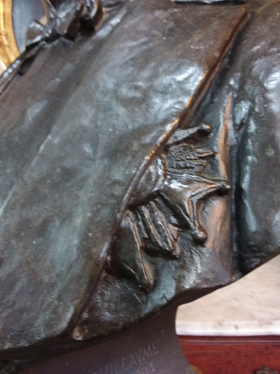 Buste En Bronze De Jean-baptiste Dumas Par Eugène Guillaume Daté 1883-photo-4