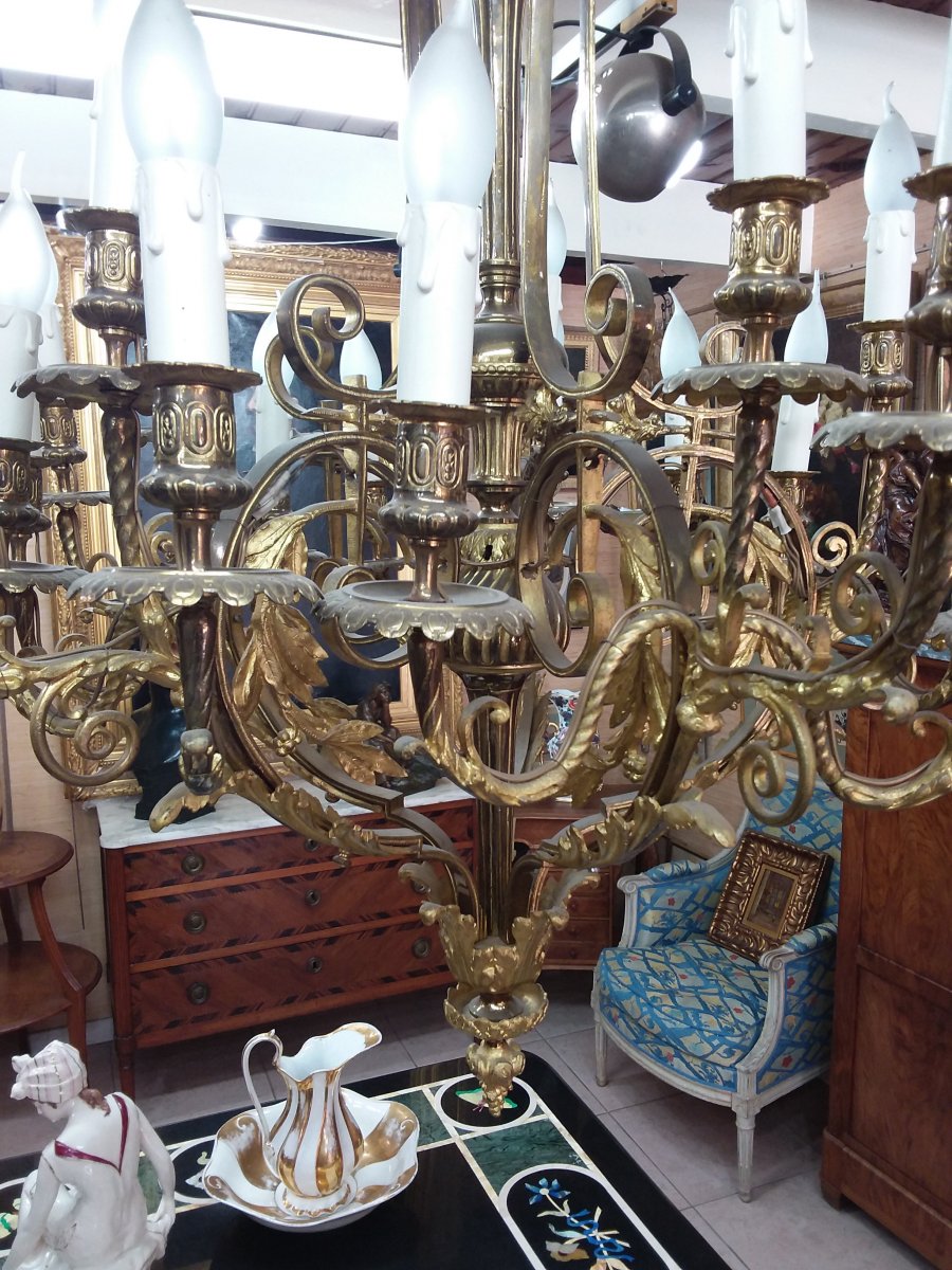 20-light Gilt Bronze Chandelier-photo-2