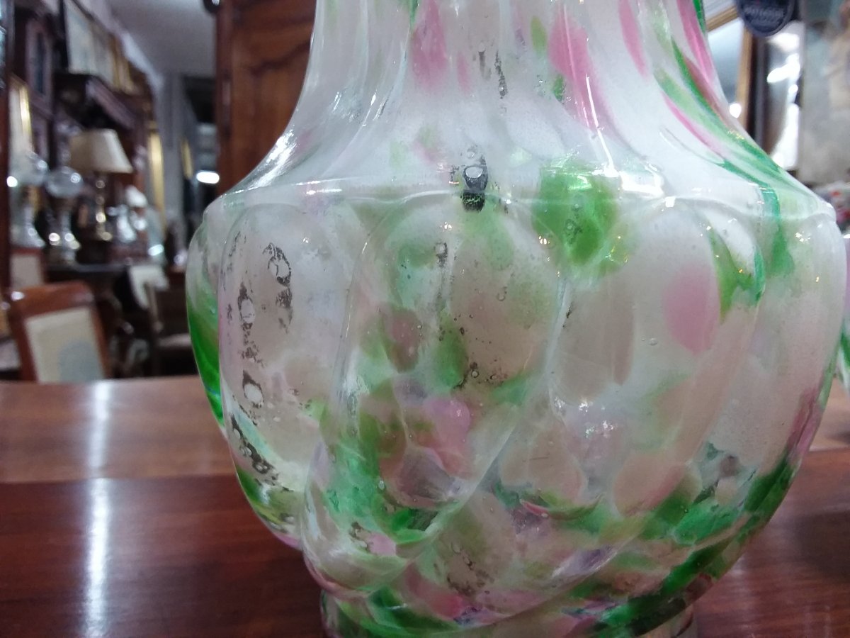 Pair Of Clichy Vase In Thick Glass-photo-1