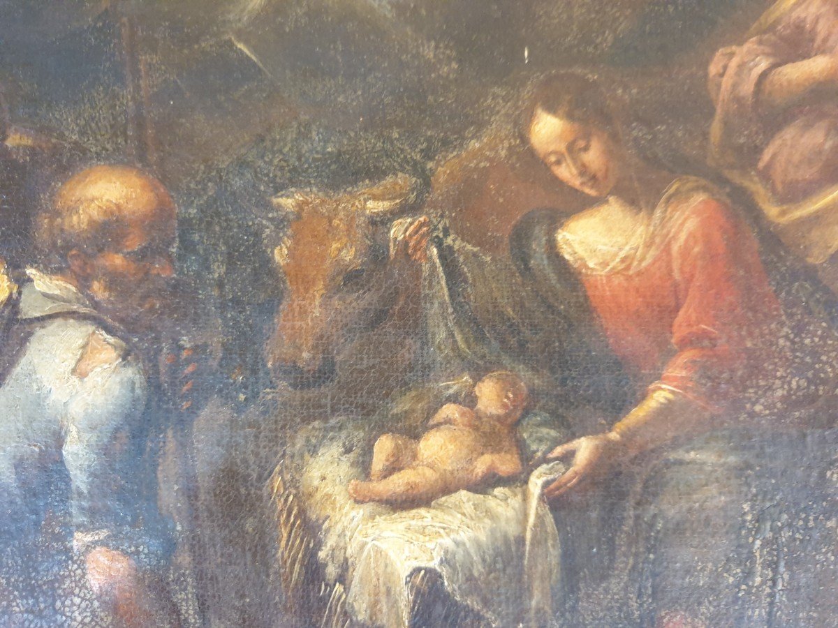 Painting Representing The Adoration Of The Shepherds-photo-2