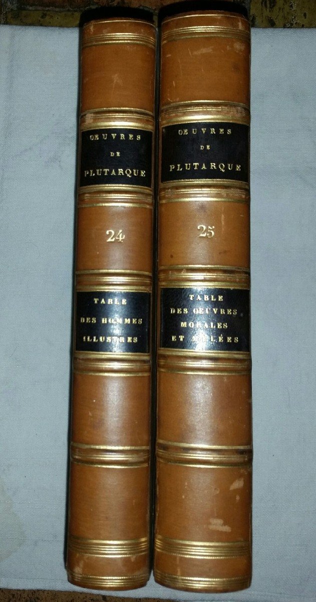   Oeuvres De Plutarque  1801 25  Volumes  Bien Relié -photo-4