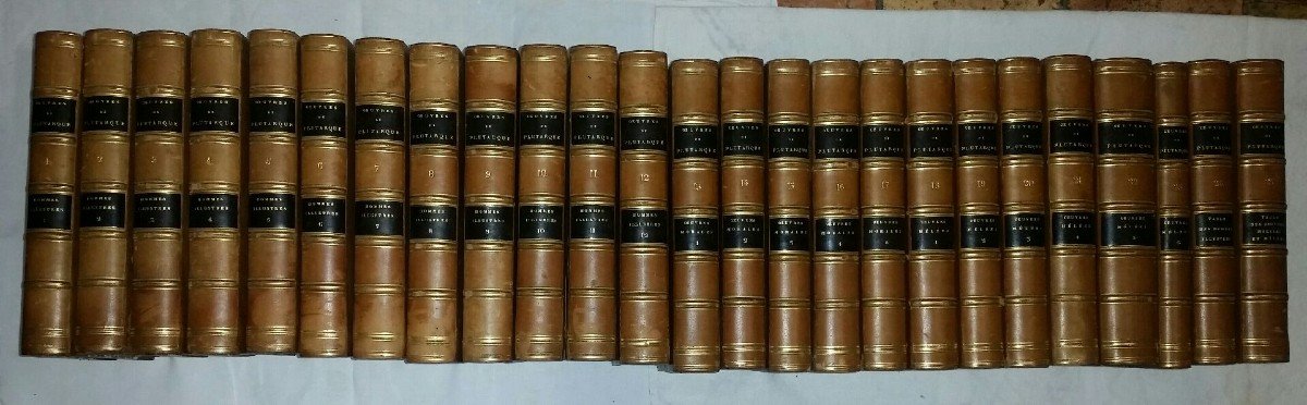   Oeuvres De Plutarque  1801 25  Volumes  Bien Relié 