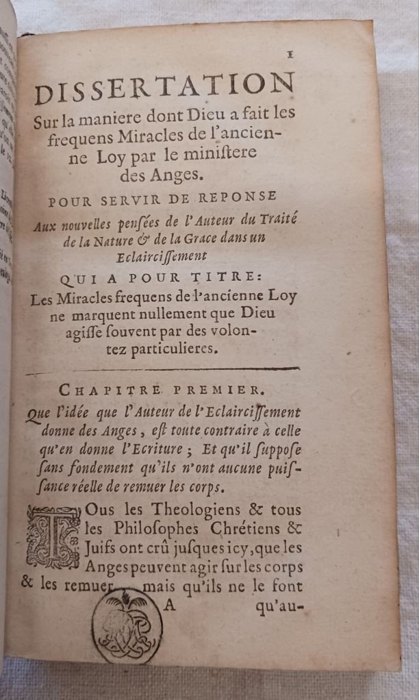 Dissertation By Monsieur Arnauld 1685 Good Condition-photo-3