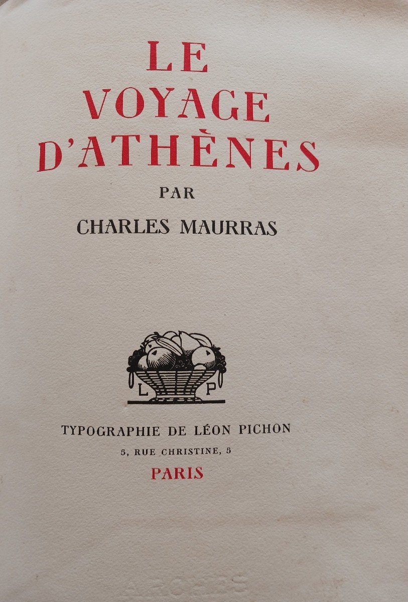 The Journey To Athens By Charles Maurras 1927