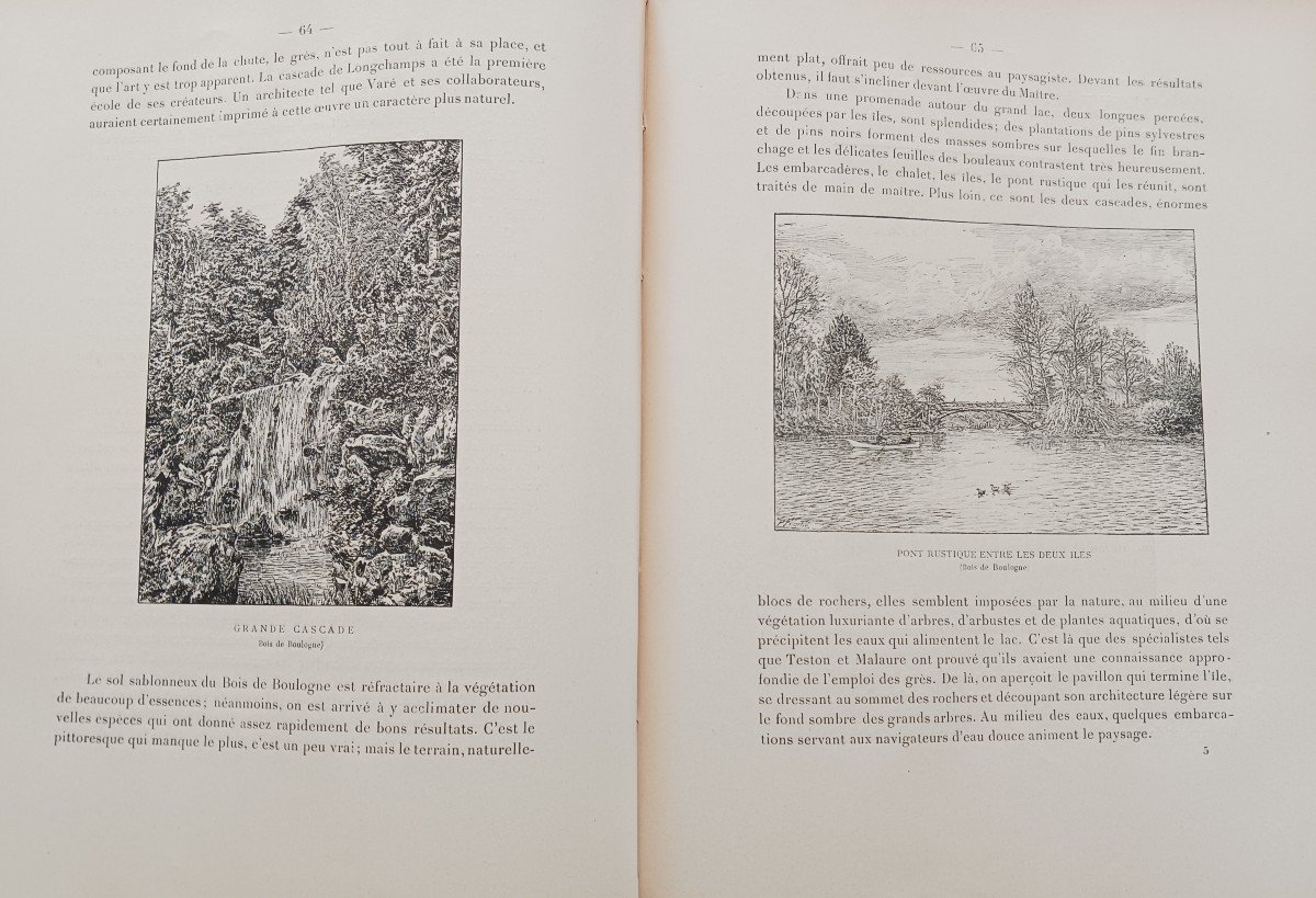 Public Gardens And Parks By Eugène Deny 1893 250 Euros-photo-4