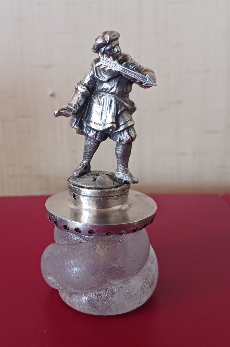 Sujet En Argent Et Verre  XIXème 60 Euros 