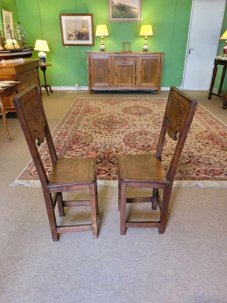 Paire De Chaises Suisses  XVIIIème  900 Euros-photo-2