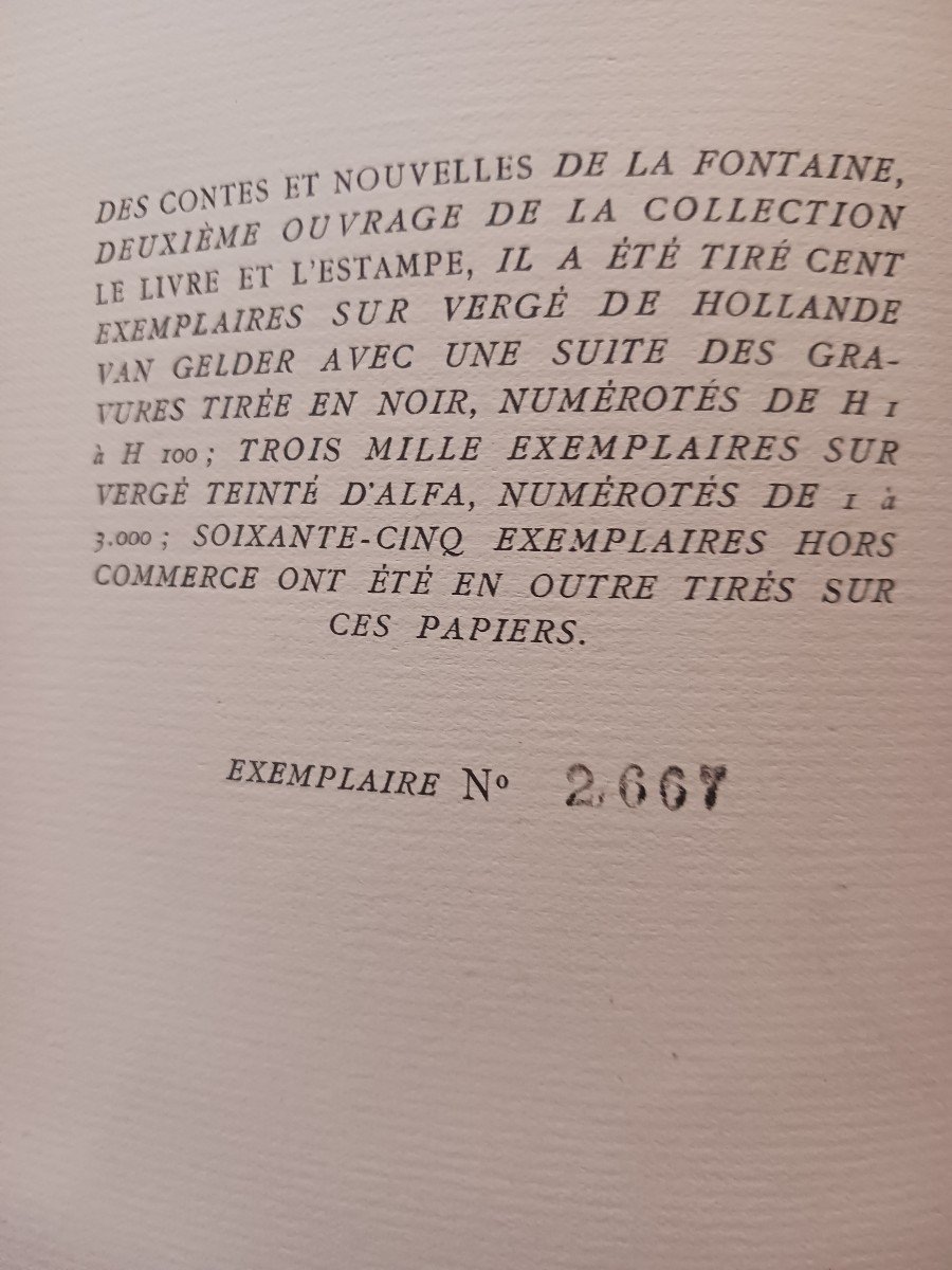 Contes Et Nouvelles En Vers De M . De La Fontaine   80 Euros-photo-3