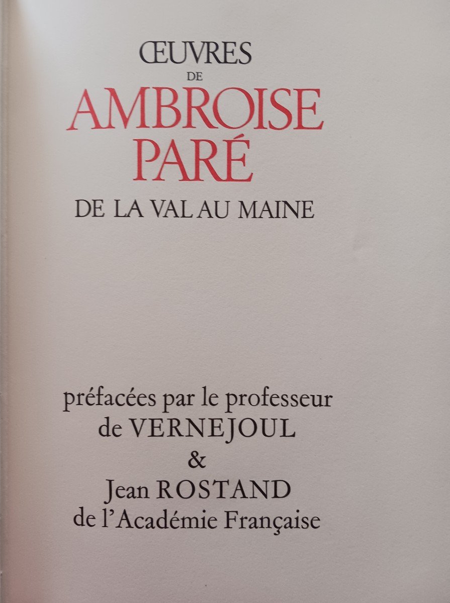 Oeuvres De Ambroise Paré De La Val Au Maine 140 Euros-photo-2