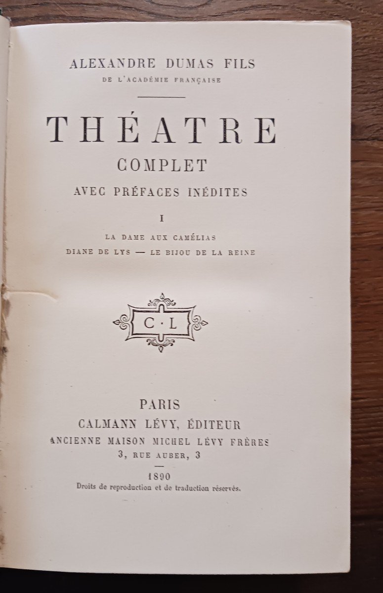 Complete Theatre By Alexandre Dumas Fils / 1890 -photo-2