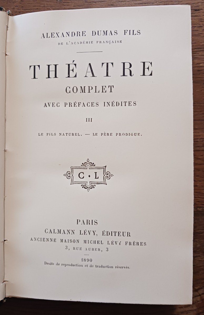 Complete Theatre By Alexandre Dumas Fils / 1890 -photo-3