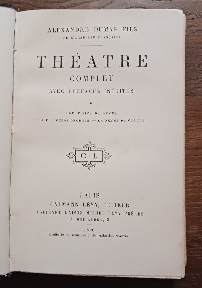 Complete Theatre By Alexandre Dumas Fils / 1890 -photo-4