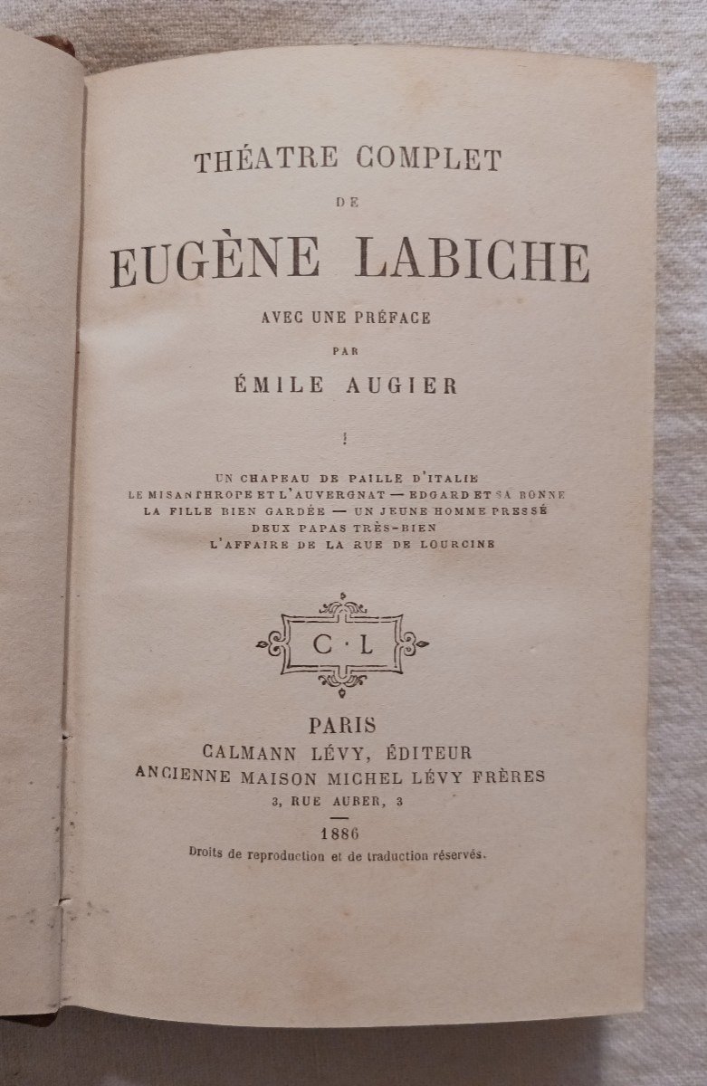 Théâtre Complet De Eugène Labiche  / 1886-photo-2