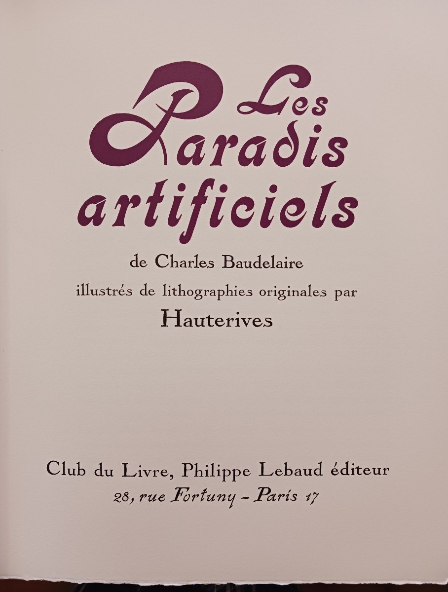 Les Paradis Artificiels  de Charles Baudelaire-photo-2