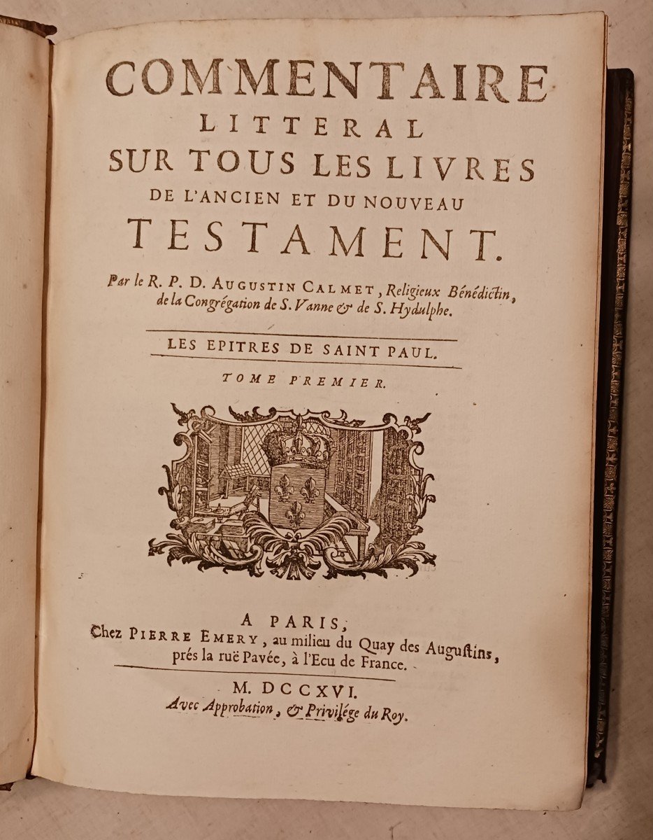 Commentaire Littéral Sur Tous Les Livres De l'Ancien Et Nouveau Testament   / 1716-photo-2