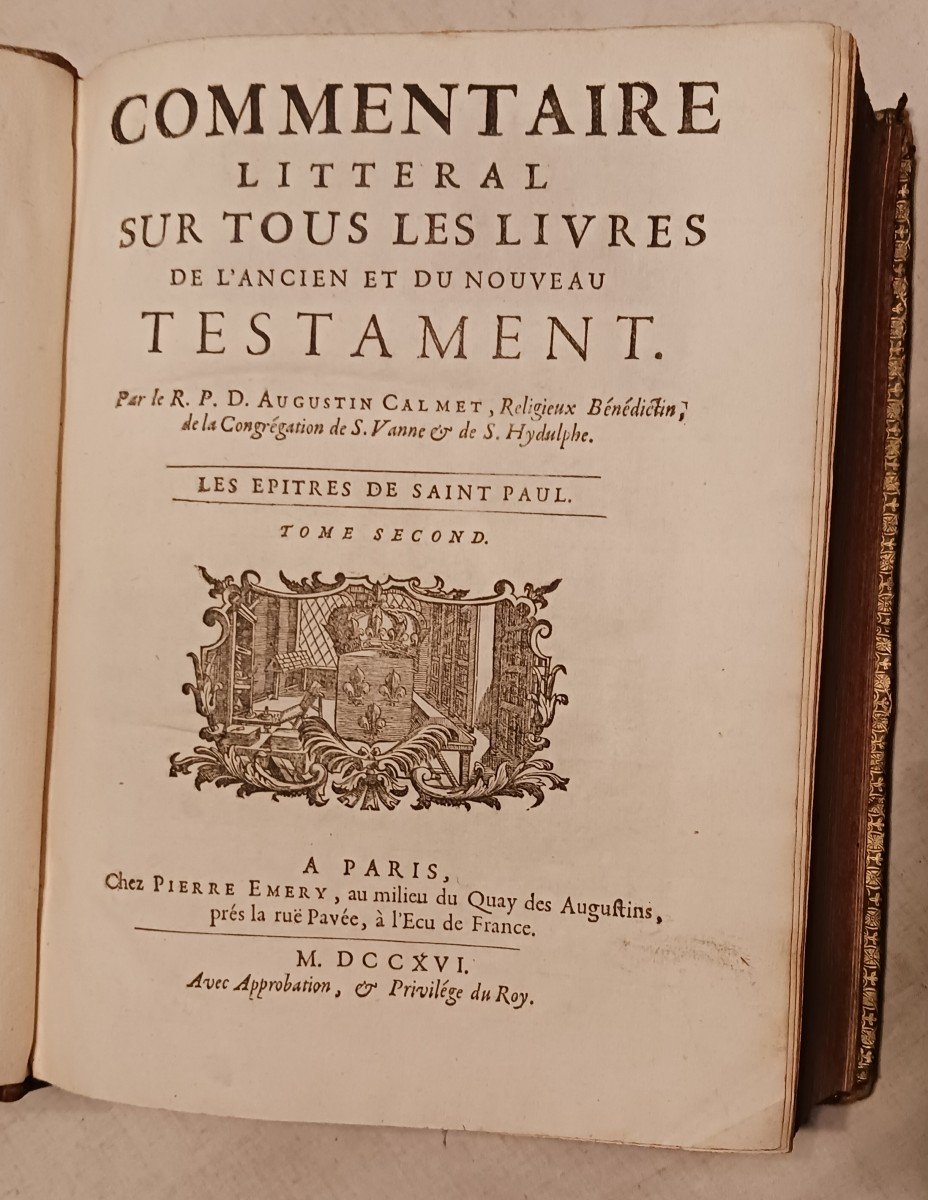 Commentaire Littéral Sur Tous Les Livres De l'Ancien Et Nouveau Testament   / 1716-photo-1