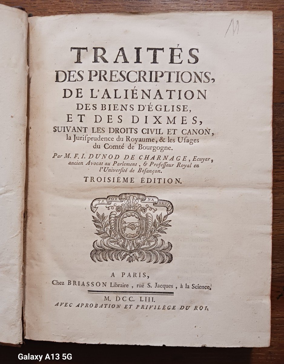 Treatise On The Prescriptions Of The Alienation Of Church Property And Of Tithes / 1753-photo-2