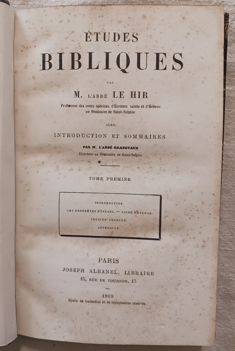 Biblical Studies By Abbé Le Hir / 1869-photo-2