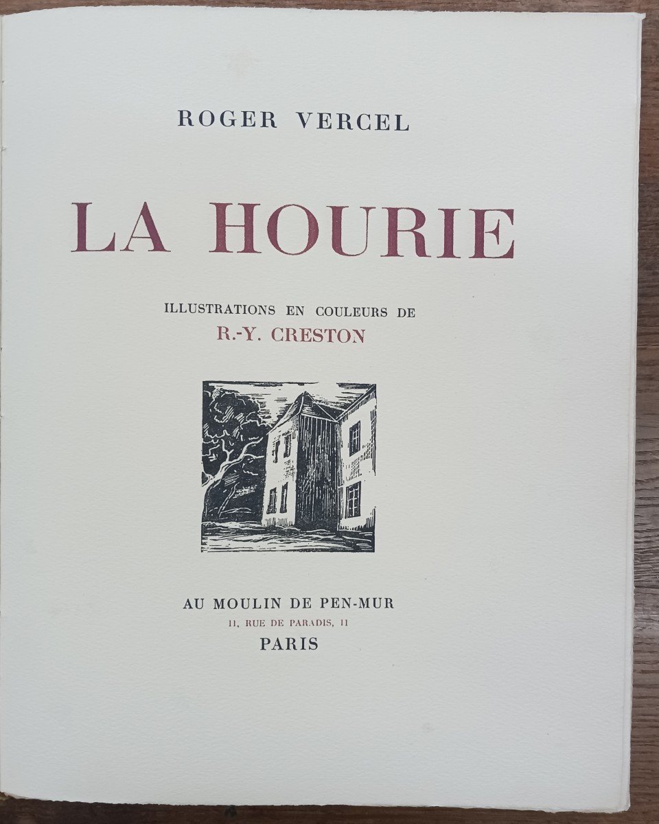 La Hourie By Roger Vercel / 1946