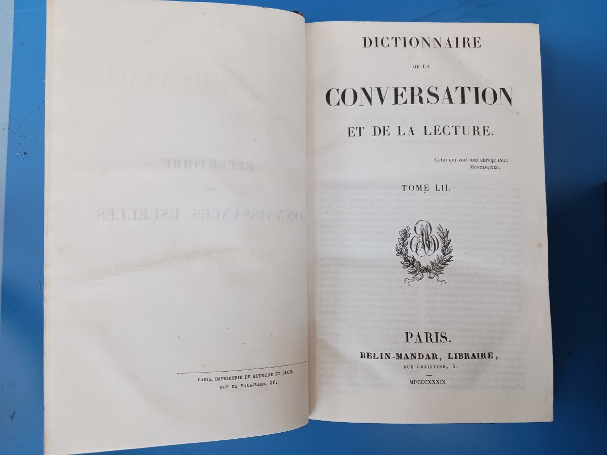 Dictionnaire De La Conversation Et De La Lecture   /  1832-1839-photo-4