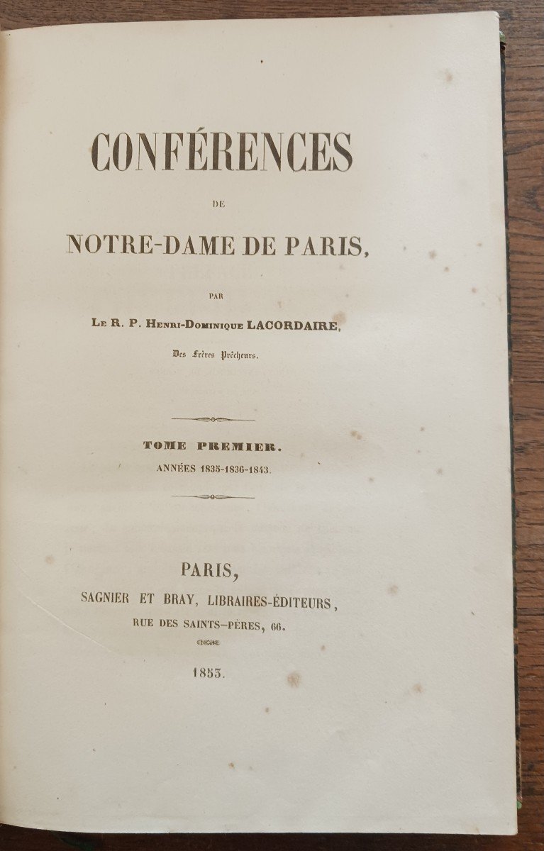 Conférences De Notre Dame De Paris Par Lacordaire    /  1853-photo-2