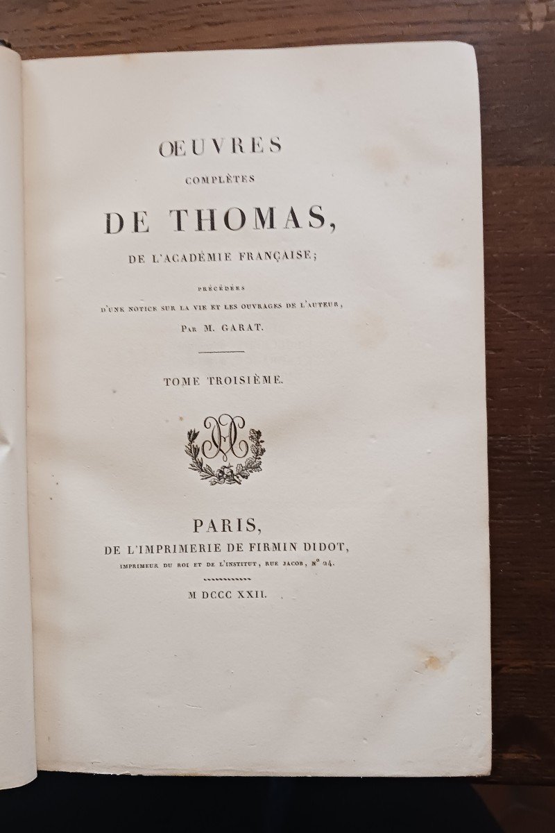 Oeuvres Complètes De Thomas   / 1825-photo-4