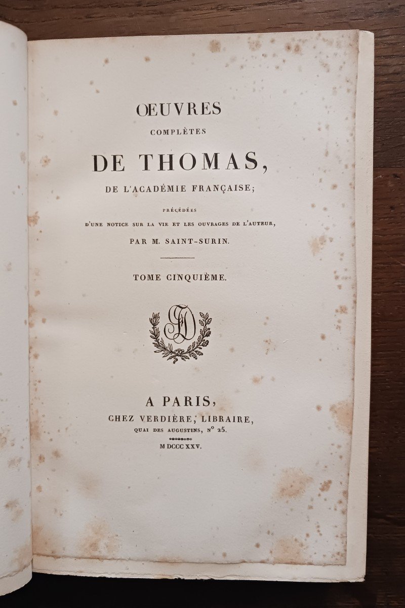 Oeuvres Complètes De Thomas   / 1825-photo-2