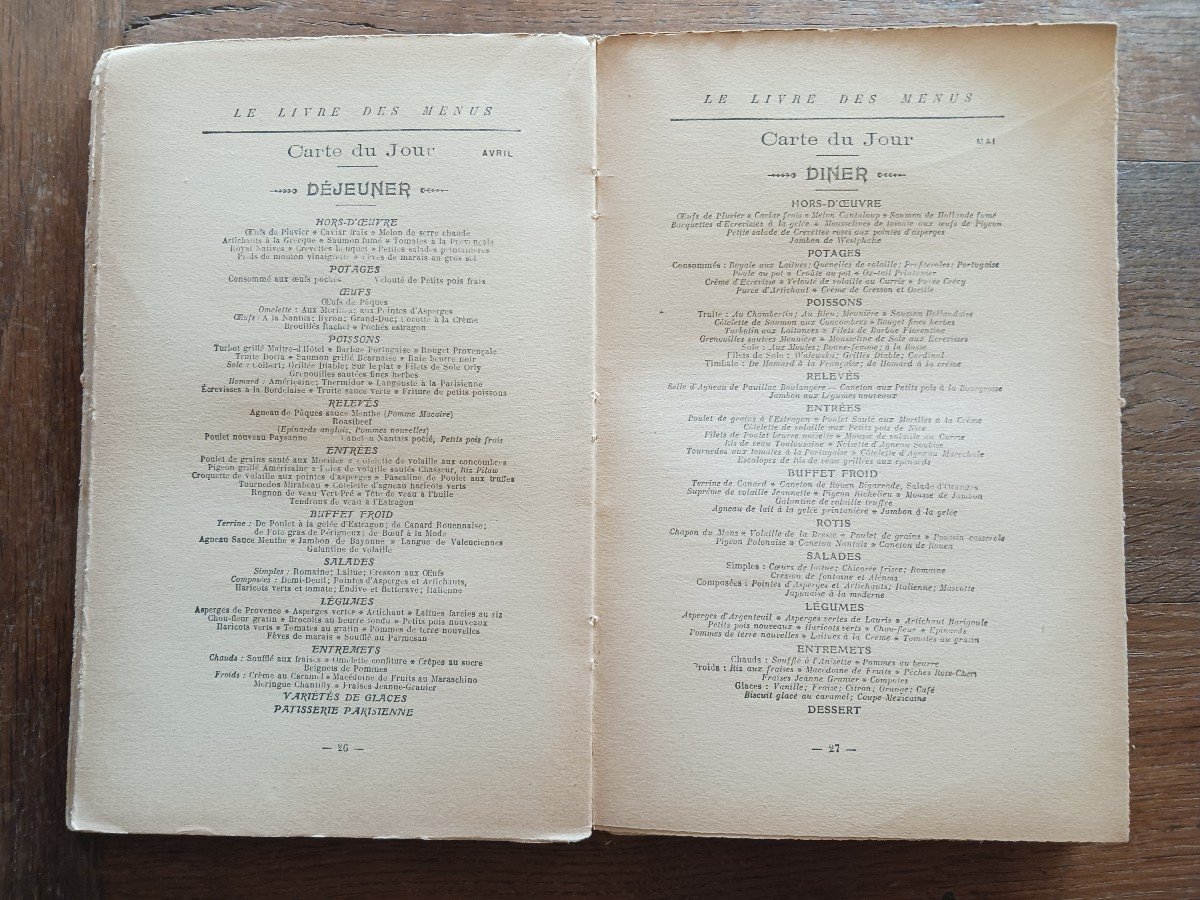 Le Livre Des Menus Par Escoffier-photo-3