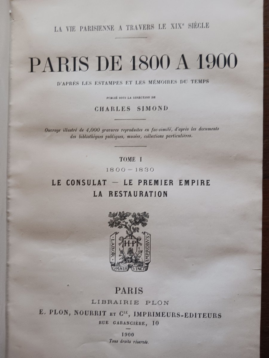 Paris De 1800 à 1900    Par Charles Simond-photo-2