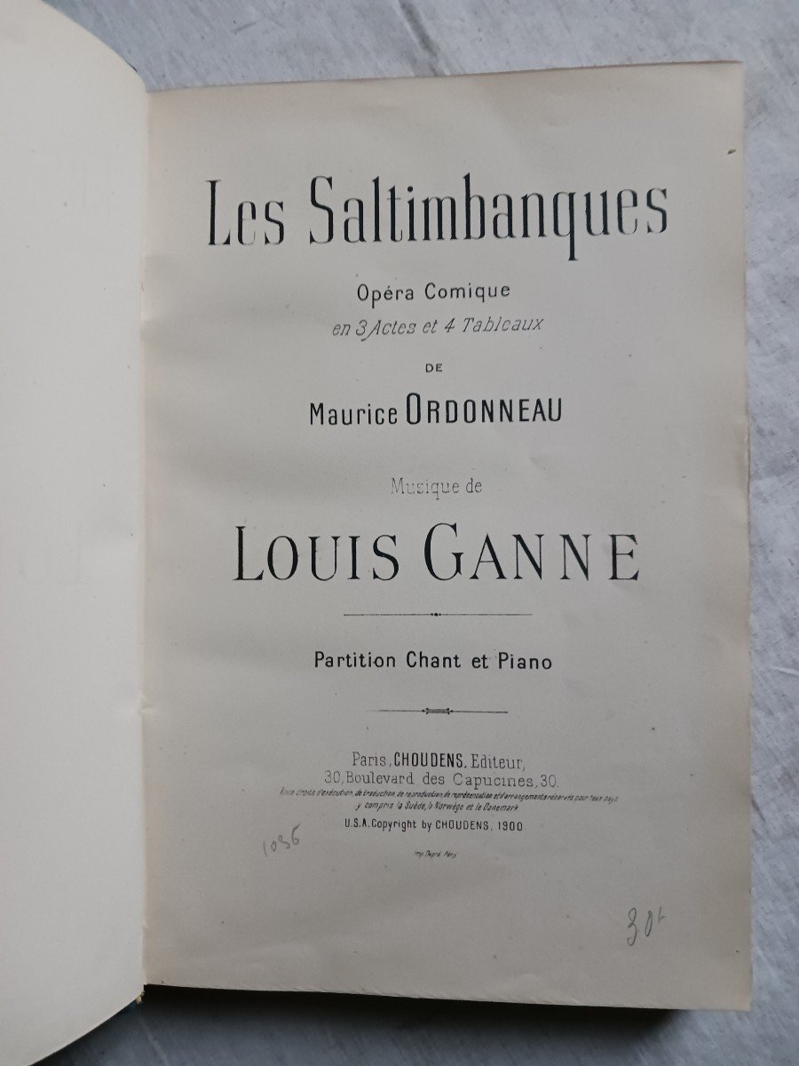 Ensemble De 15 Livres De Partitions   / Chants Et Pianos / Opéra /    XIXème-photo-2