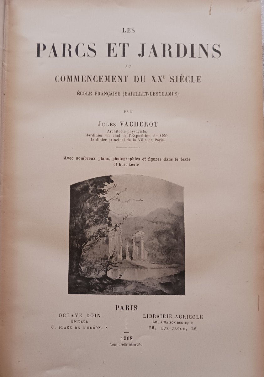 Les Parcs Et Jardins Au Commencement Du XXème Siècle Par Jules Vacherot