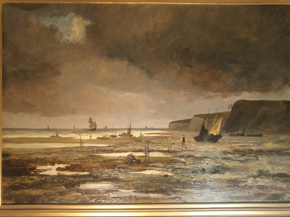 J.meisenberg "fishing Scene On The Opal Coast"-photo-3