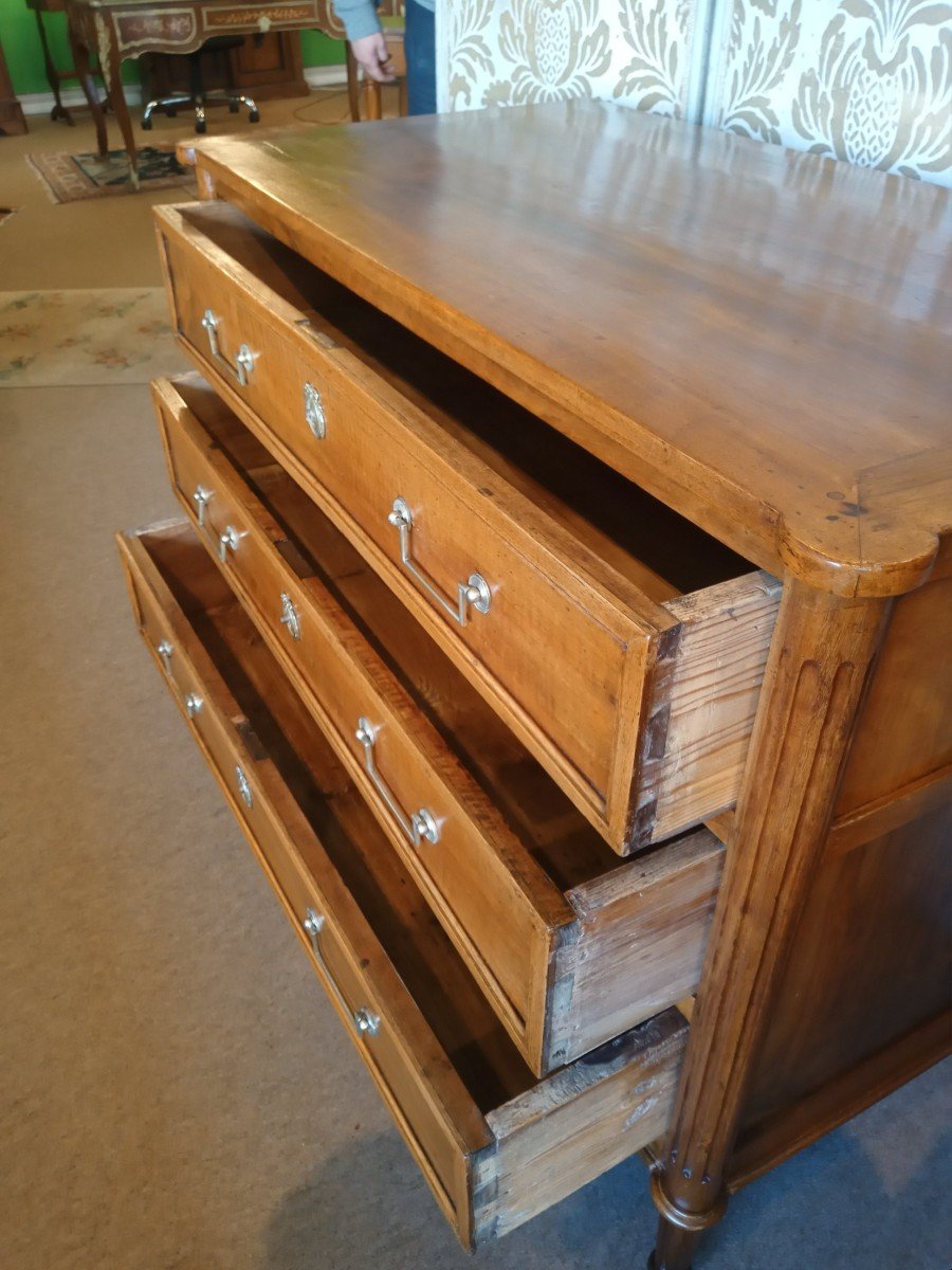 Louis XVI Chest Of Drawers In Walnut-photo-2